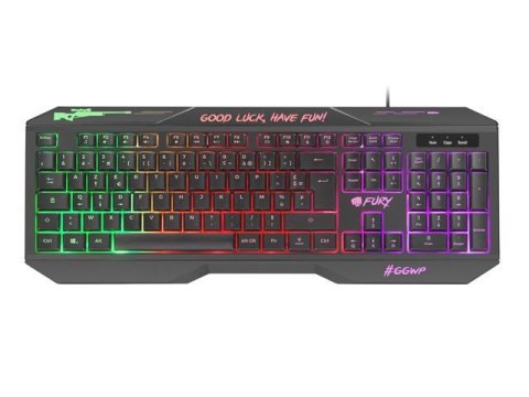 Klawiatura przewodowa Fury Hellfire 2 FR Gaming podświetlana czarna Klawiatura przewodowa Fury Hellfire 2 FR Gaming podświetlana czarna