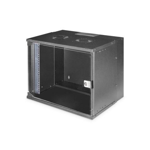 Szafa wisząca jednosekcyjna DIGITUS 19" 9U, SOHO PRO 460 x 540 x 400 mm, drzwi szyba, czarny, niezmontowana, 60kg Szafa wisząca jednosekcyjna DIGITUS 19" 9U, SOHO PRO 460 x 540 x 400 mm, drzwi szyba, czarny, niezmontowana, 60kg