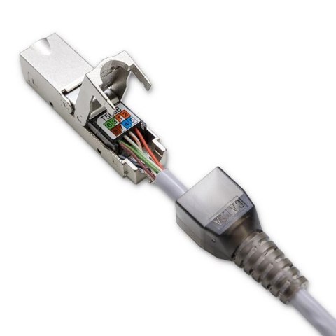 Wtyk QOLTEC RJ45 beznarzędziowy STP | CAT6A | JACK PIN | T568B | T568A Wtyk QOLTEC RJ45 beznarzędziowy STP | CAT6A | JACK PIN | T568B | T568A