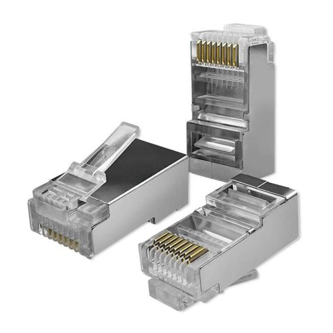 Wtyk QOLTEC złącze modularne RJ45 | CAT6 | FTP | Pozłacane styki | 100 sztuk Wtyk QOLTEC złącze modularne RJ45 | CAT6 | FTP | Pozłacane styki | 100 sztuk