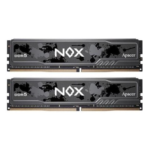 Pamięć DDR5 Apacer NOX 64GB (2x32GB) 6400MHz CL40 1,4V Black XMP Pamięć DDR5 Apacer NOX 64GB (2x32GB) 6400MHz CL40 1,4V Black XMP