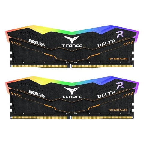 Pamięć DDR5 Team Group T-FORCE DELTA TUF RGB 32GB (2x16GB) 6000MHz CL38 1,25V Pamięć DDR5 Team Group T-FORCE DELTA TUF RGB 32GB (2x16GB) 6000MHz CL38 1,25V