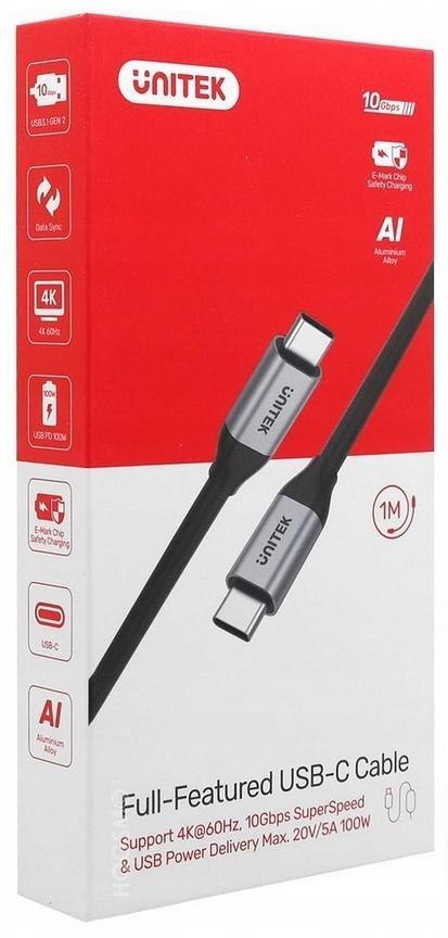 Przewód USB-C na USB-C 10Gbps 4K 60Hz 20V/5A Przewód USB-C na USB-C 10Gbps 4K 60Hz 20V/5A