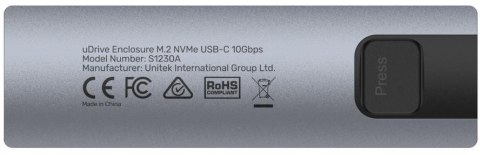 Unitek Obudowa dysku M.2 NVMe/SATA 10Gbps S1230A Unitek Obudowa dysku M.2 NVMe/SATA 10Gbps S1230A