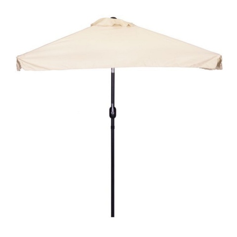 Prostokątny duży parasol ogrodowy skośny łamany z korbą beżowy 200 x 140 cm Prostokątny duży parasol ogrodowy skośny łamany z korbą beżowy 200 x 140 cm