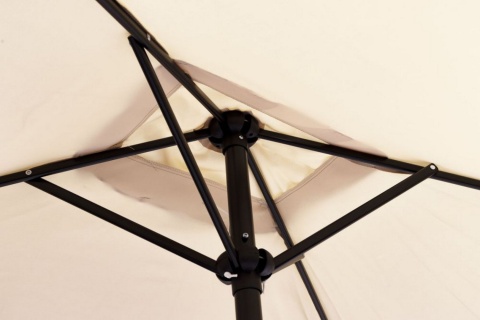 Prostokątny duży parasol ogrodowy skośny łamany z korbą beżowy 200 x 140 cm Prostokątny duży parasol ogrodowy skośny łamany z korbą beżowy 200 x 140 cm