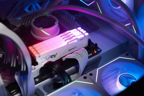 KINGSTON DDR5 32GB 6000MHz CL40 FURY BEAST WHITE RGB XMP KITx2 KINGSTON DDR5 32GB 6000MHz CL40 FURY BEAST WHITE RGB XMP KITx2