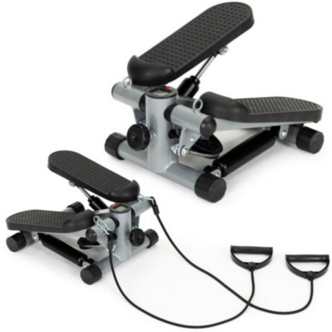 Stepper z licznikiem z linkami do ćwiczeń fitness