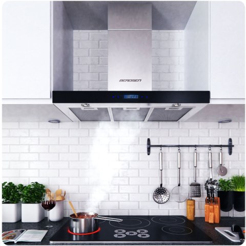 OKAP KUCHENNY 90 CM INOX BERDSEN BE-90S OKAP KUCHENNY 90 CM INOX BERDSEN BE-90S