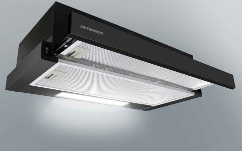 OKAP KUCHENNY TELESKOPOWY BERDSEN BT-230 CZARNY MAT