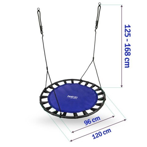 Huśtawka bocianie gniazdo SWINGO XXL 120 cm niebieska Huśtawka bocianie gniazdo SWINGO XXL 120 cm niebieska