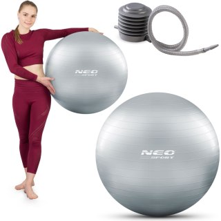 PIŁKA DO ĆWICZEŃ 65 CM NS-951 SREBRNA