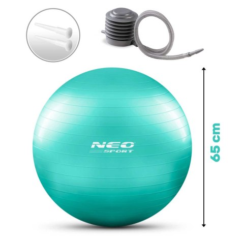 PIŁKA DO ĆWICZEŃ 65 CM NS-951 TURKUSOWA