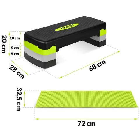 STEP DO ĆWICZEŃ 3 STOPNIE NS-400 ZIELONY