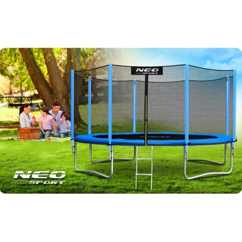 TRAMPOLINA OGRODOWA 13FT/404CM Z SIATKĄ ZEWNĘTRZNĄ I DRABINKĄ NEO-SPORT