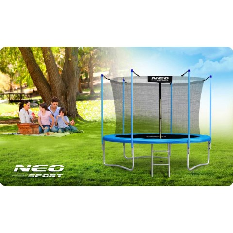 TRAMPOLINA OGRODOWA 8FT/252CM Z SIATKĄ WEWNĘTRZNĄ I DRABINKĄ NEO-SPORT