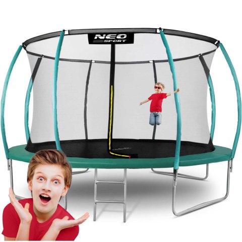 TRAMPOLINA OGRODOWA PROFILOWANA 14FT/435CM Z SIATKĄ WEWNĘTRZNĄ NEO-SPORT