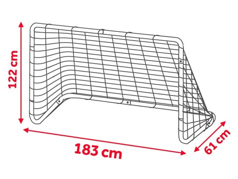 DUŻA BRAMKA DO PIŁKI NOŻNEJ ZESTAW 2 SZTUKI NEO-SPORT 183 X 122 X 61 CM