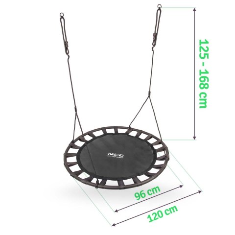 Huśtawka bocianie gniazdo SWINGO XXL 120 cm czarna Huśtawka bocianie gniazdo SWINGO XXL 120 cm czarna