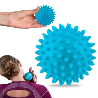 PIŁKA DO MASAŻU I FITNESS 7,5CM NS-957 NIEBIESKA