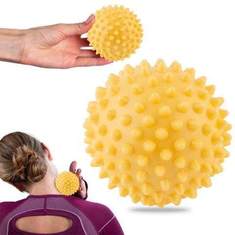 PIŁKA DO MASAŻU I FITNESS 9,5CM NS-957 ŻÓŁTA