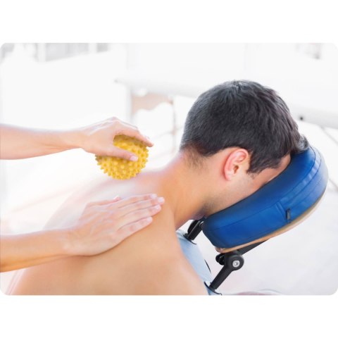 PIŁKA DO MASAŻU I FITNESS 9,5CM NS-957 ŻÓŁTA