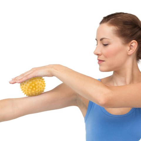 PIŁKA DO MASAŻU I FITNESS 9,5CM NS-957 ŻÓŁTA