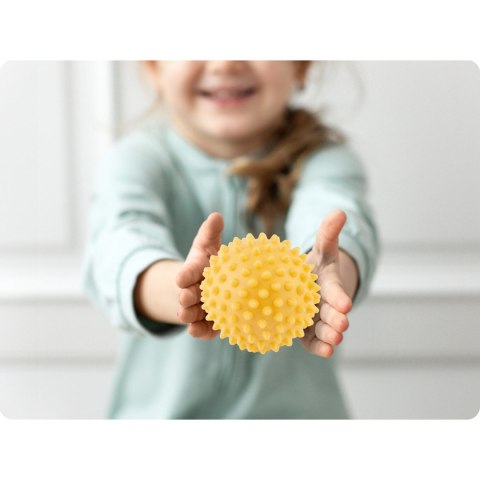 PIŁKA DO MASAŻU I FITNESS 9,5CM NS-957 ŻÓŁTA