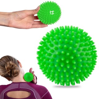 PIŁKA DO MASAŻU I FITNESS 9CM NS-957 ZIELONA