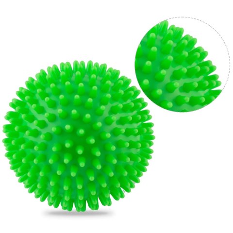PIŁKA DO MASAŻU I FITNESS 9CM NS-957 ZIELONA