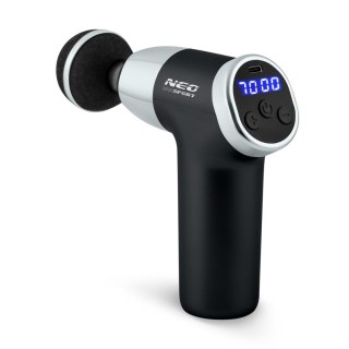 PISTOLET DO MASAŻU CIAŁA 8 NAKŁADEK NS-500 NEO-SPORT CZARNY
