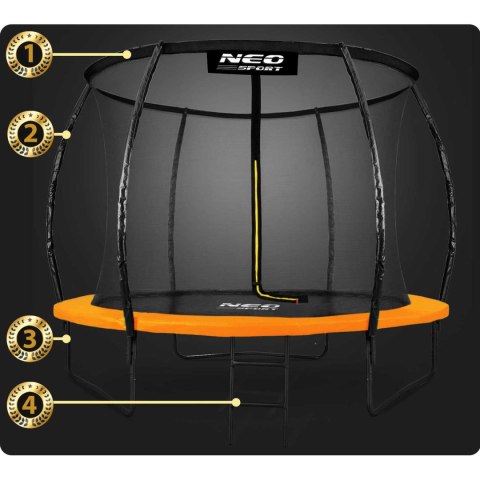 TRAMPOLINA OGRODOWA PROFILOWANA 8FT/252CM Z SIATKĄ WEWNĘTRZNĄ NEO-SPORT