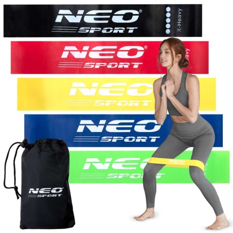 ZESTAW TAŚMA OPOROWYCH DO ĆWICZEŃ NS-959 NEO-SPORT 5 SZT.