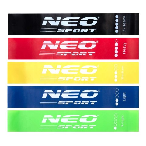 ZESTAW TAŚMA OPOROWYCH DO ĆWICZEŃ NS-959 NEO-SPORT 5 SZT.