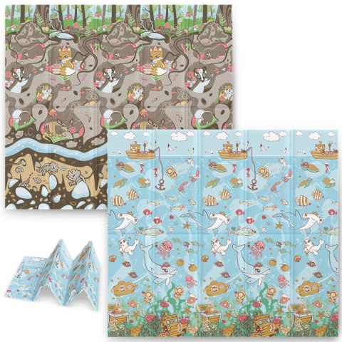 Mata piankowa składana 200 x 180 x 1 cm Nukido NK-340 ocean-ziemia Mata piankowa składana 200 x 180 x 1 cm Nukido NK-340 ocean-ziemia