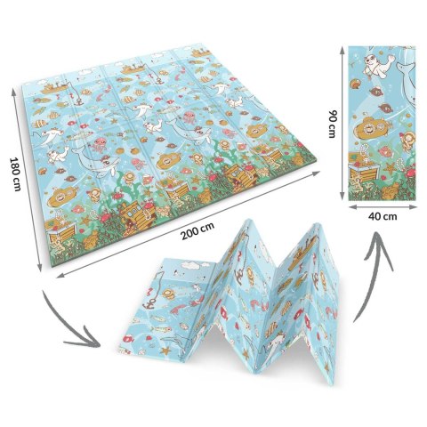 Mata piankowa składana 200 x 180 x 1 cm Nukido NK-340 ocean-ziemia Mata piankowa składana 200 x 180 x 1 cm Nukido NK-340 ocean-ziemia