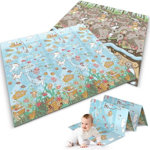 Mata piankowa składana 200 x 180 x 1 cm Nukido NK-340 ocean-ziemia Mata piankowa składana 200 x 180 x 1 cm Nukido NK-340 ocean-ziemia