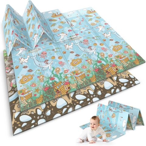 Mata piankowa składana 200 x 180 x 1 cm Nukido NK-340 ocean-ziemia Mata piankowa składana 200 x 180 x 1 cm Nukido NK-340 ocean-ziemia