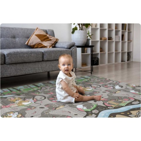 MATA PIANKOWA SKŁADANA 200 X 180 X 1 CM NUKIDO NK-340 ZIEMIA-POCIĄG