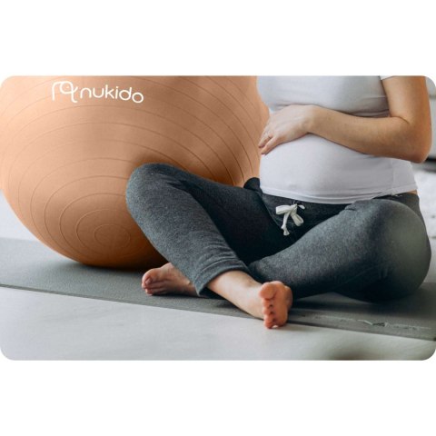 PIŁKA CIĄŻOWA DO AEROBIKU 65 CM NS-951 BEŻOWA