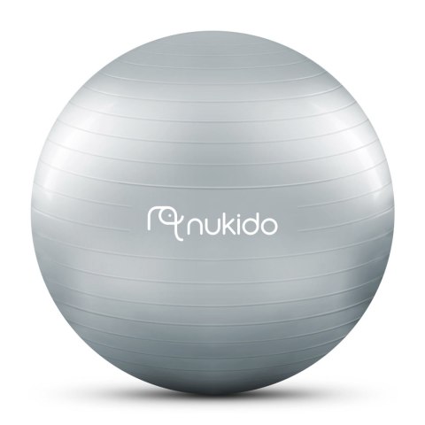 PIŁKA CIĄŻOWA DO AEROBIKU 65 CM NS-951 SZARA