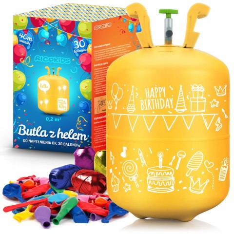 BUTLA Z HELEM 0,20M3 Z BALONAMI I WSTĄŻKĄ