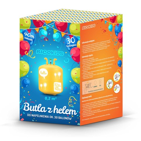 BUTLA Z HELEM 0,20M3 Z BALONAMI I WSTĄŻKĄ