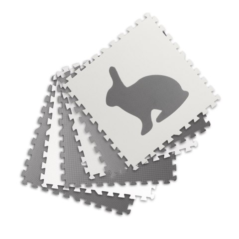 Duża mata piankowa, puzzle, zwierzątka białe i szare 6 szt. Duża mata piankowa, puzzle, zwierzątka białe i szare 6 szt.