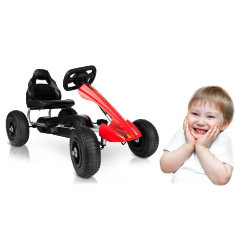 Gokart dziecięcy na pedały RK-591 czerwony Gokart dziecięcy na pedały RK-591 czerwony