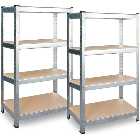 Regał metalowy magazynowy zestaw 2 szt. 150 x 75 x 30 cm Plonos PL-700 Regał metalowy magazynowy zestaw 2 szt. 150 x 75 x 30 cm Plonos PL-700