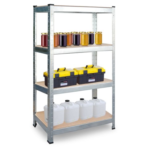 Regał metalowy magazynowy zestaw 2 szt. 150 x 75 x 30 cm Plonos PL-700 Regał metalowy magazynowy zestaw 2 szt. 150 x 75 x 30 cm Plonos PL-700