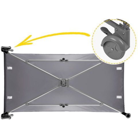 Łóżeczko turystyczne 125 x 65 x 78 cm RK-240 jasno szare Łóżeczko turystyczne 125 x 65 x 78 cm RK-240 jasno szare