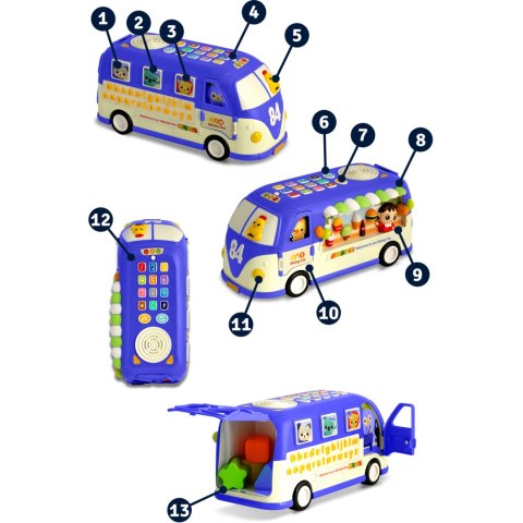 Zabawka edukacyjna Autobus RK-741 Ricokids niebieski Zabawka edukacyjna Autobus RK-741 Ricokids niebieski
