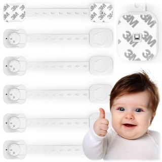 ZABEZPIECZENIE OTWIERANIA SZAFEK RICOKIDS 798200 6 SZT. BIAŁE